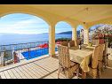 Maisons de vacances Ante - 6m from the sea H(8+1) Seget Vranjica - Riviera de Trogir  - Croatie  - H(8+1): terrasse