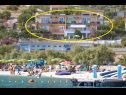 Appartements Rose - 30 m from the beach: A1(2+1), A2(2+1), A3(2+1), A4(2+1), A5(2+1) Seget Vranjica - Riviera de Trogir  - plage