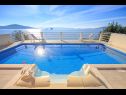 Maisons de vacances Ante - 6m from the sea H(8+1) Seget Vranjica - Riviera de Trogir  - Croatie  - H(8+1): piscine
