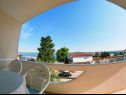 Appartements Ante - 50m from the sea: A1 plavi(2+2), A2 zuti(2+2) Posedarje - Riviera de Zadar  - Appartement - A1 plavi(2+2): vue de la terrasse