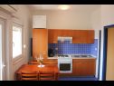 Appartements Ante - 50m from the sea: A1 plavi(2+2), A2 zuti(2+2) Posedarje - Riviera de Zadar  - Appartement - A1 plavi(2+2): cuisine salle à manger