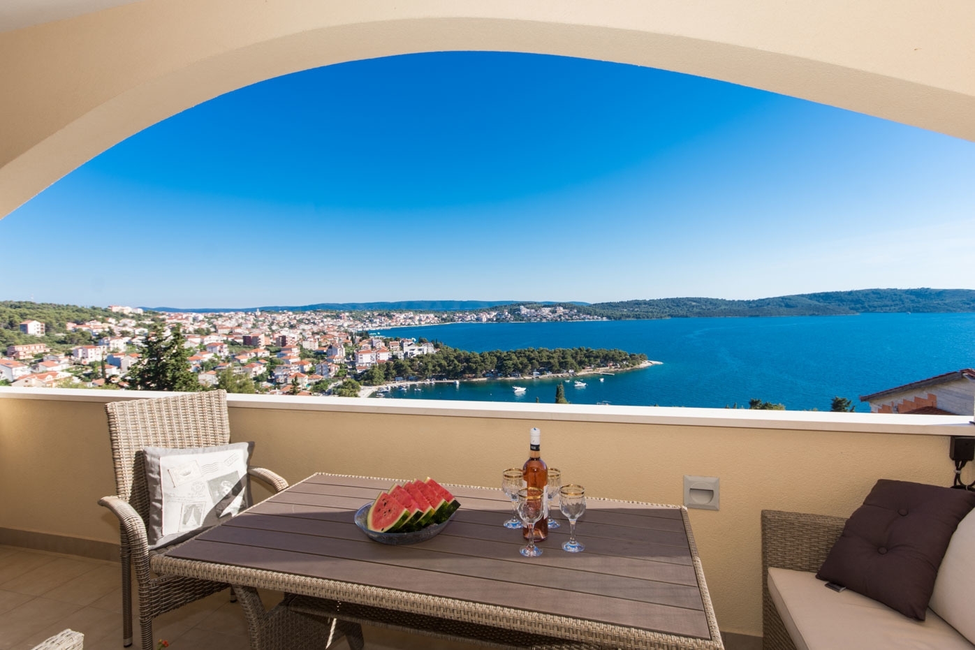 Appartements Marijan - beautiful view: A1(6) Trogir - Riviera de Trogir 